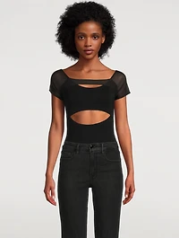 Off-The-Shoulder Cut-Out Bodysuit