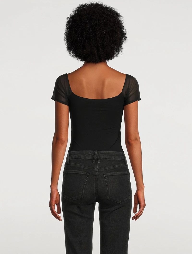 Off-The-Shoulder Cut-Out Bodysuit