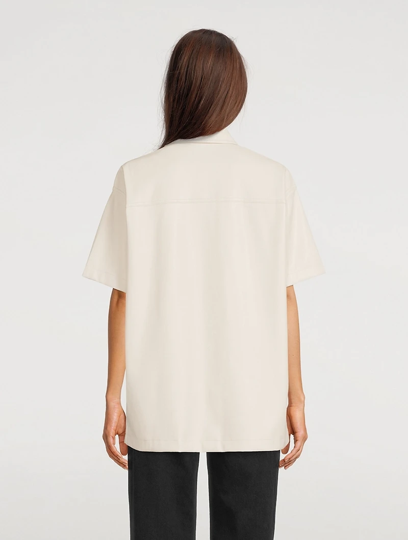 Faux Leather Resort Shirt