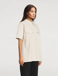 Faux Leather Resort Shirt