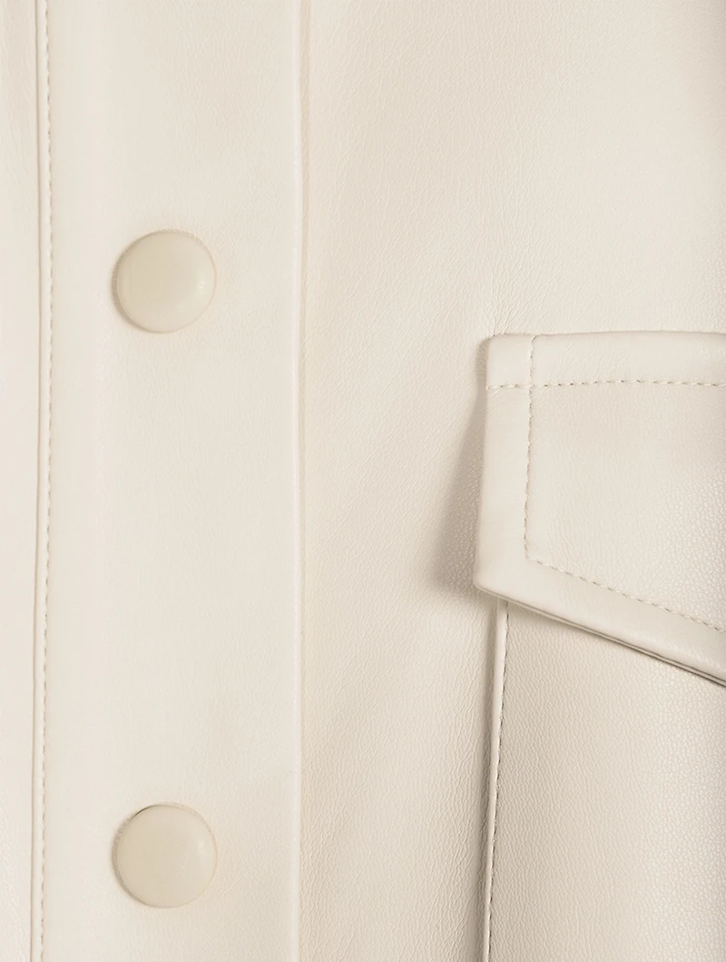 Faux Leather Resort Shirt