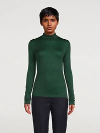 Cashmere And Silk Jersey Turtleneck