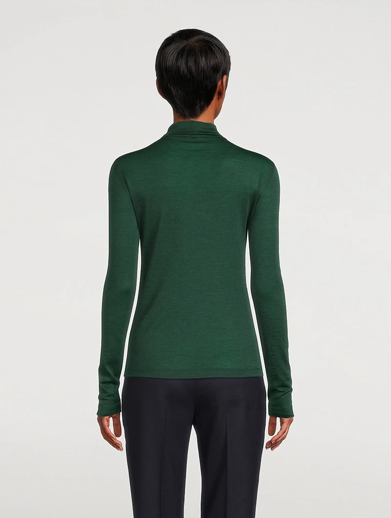 Cashmere And Silk Jersey Turtleneck