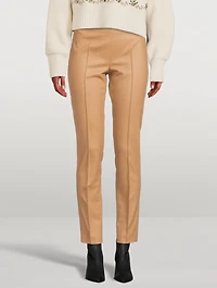 Melissa Flannel Stretch Wool Pants