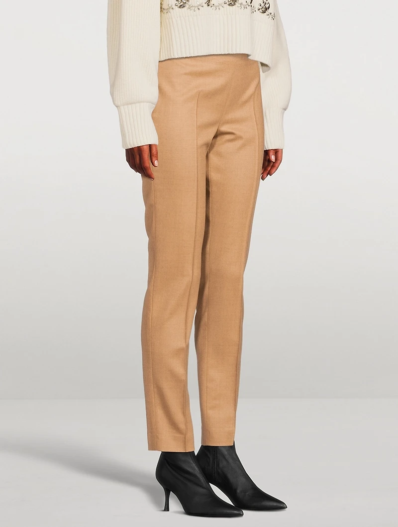 Melissa Flannel Stretch Wool Pants