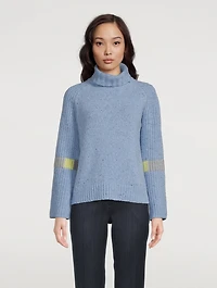 Colourblock Cashmere Turtleneck Sweater