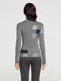 Novemberday Intarsia Cashmere And Silk Turtleneck