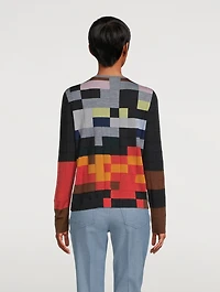 Abstract Intarsia Wool And Silk Sweater