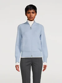 Reversible Cashmere Zip Cardigan