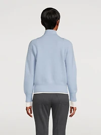 Reversible Cashmere Zip Cardigan