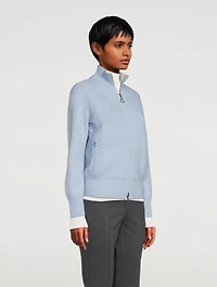 Reversible Cashmere Zip Cardigan