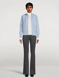 Reversible Cashmere Zip Cardigan