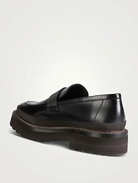 Leather Loafers With Monili Band