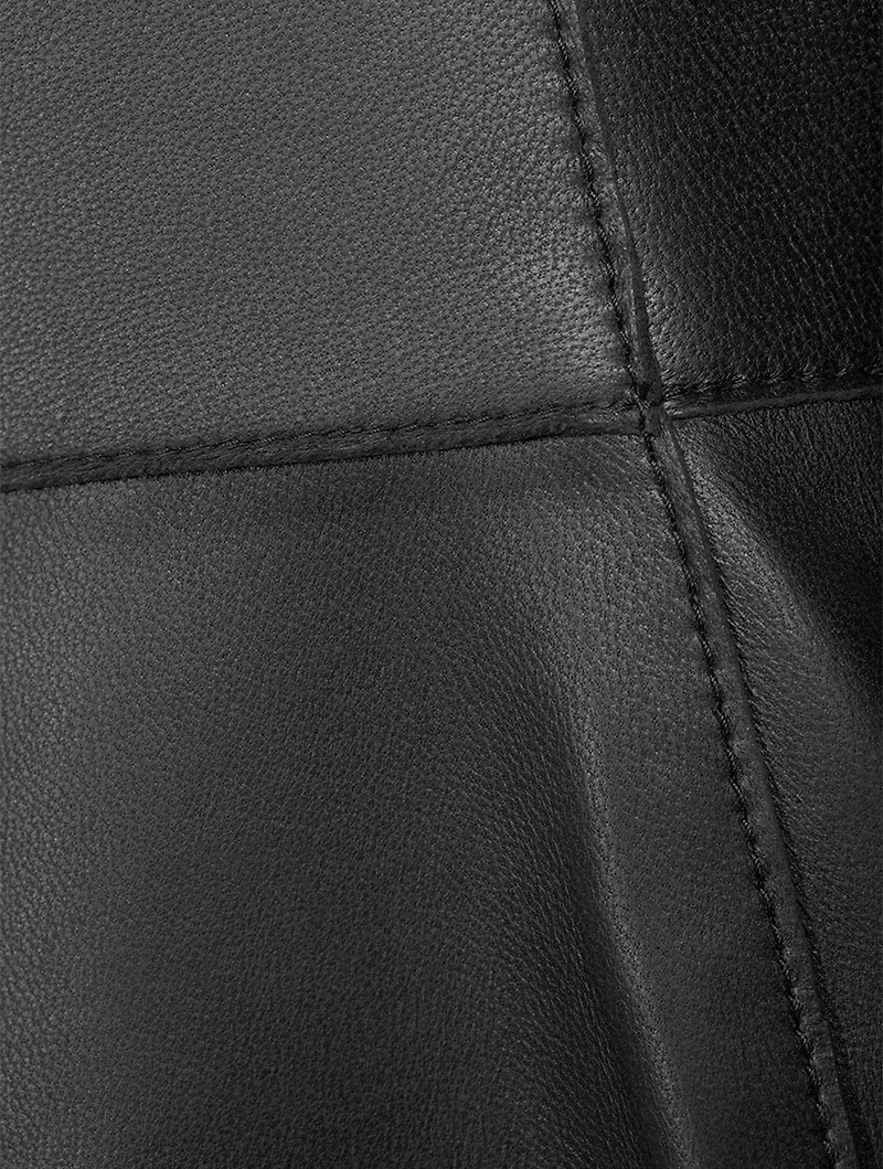 Leather Sleeveless Sheath Dress