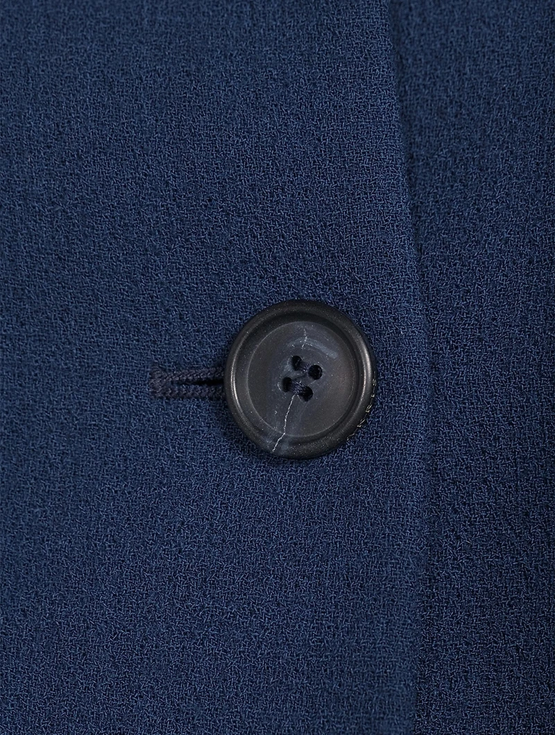 Cropped Three-Quarter Sleeve Wool Jacket