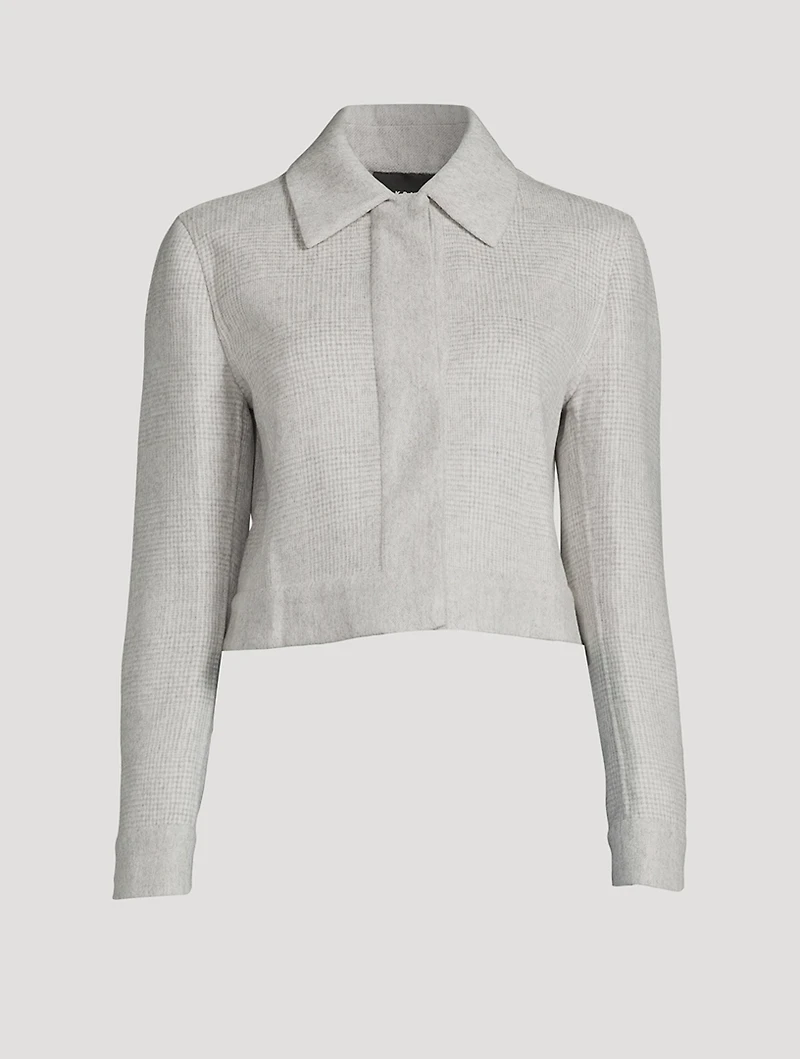 Cropped Sleeve Cashmere Jacket