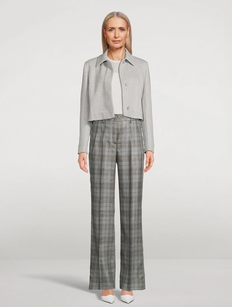 Cropped Sleeve Cashmere Jacket