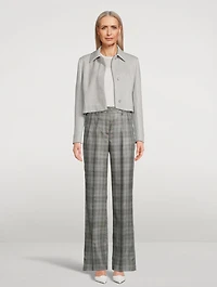 Cropped Sleeve Cashmere Jacket