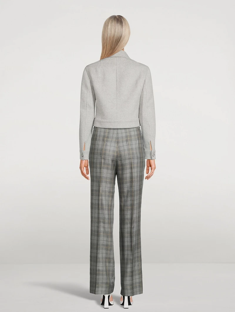 Cropped Sleeve Cashmere Jacket