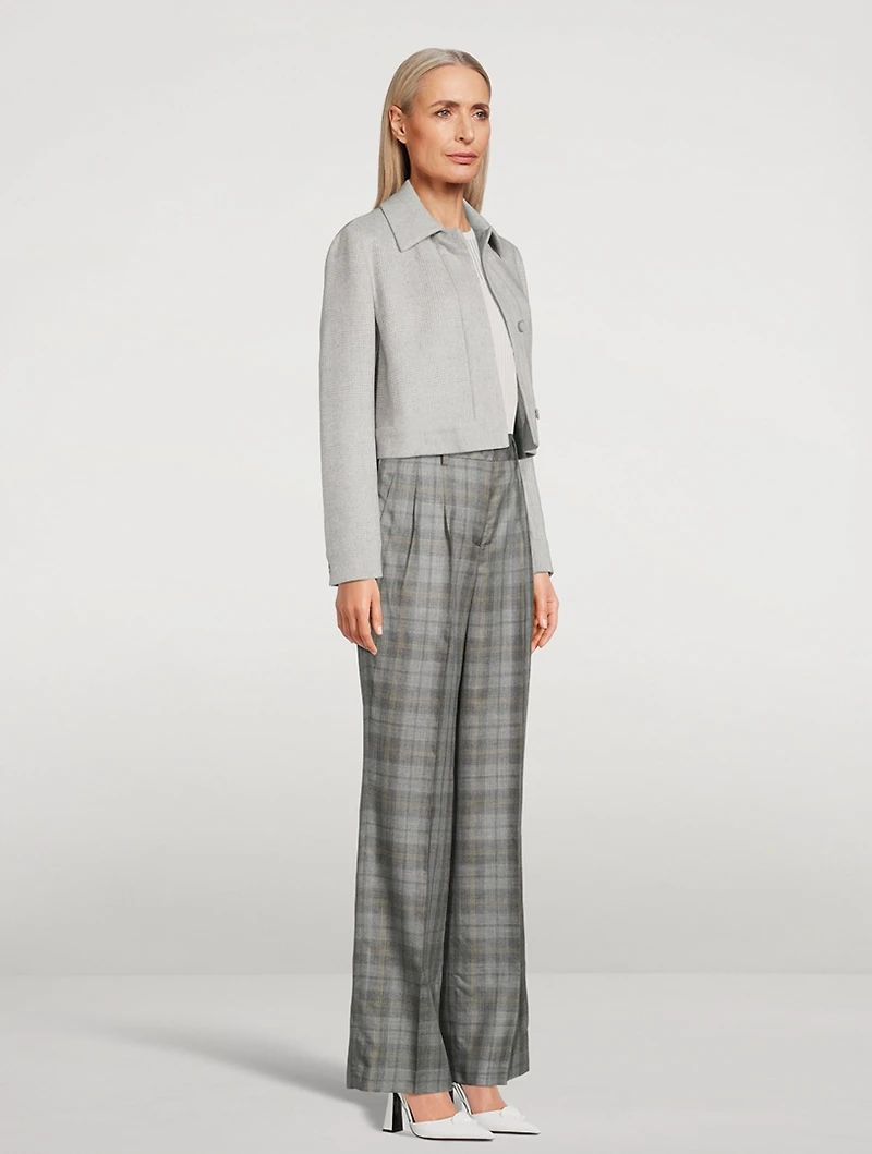 Cropped Sleeve Cashmere Jacket