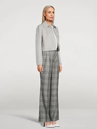 Cropped Sleeve Cashmere Jacket