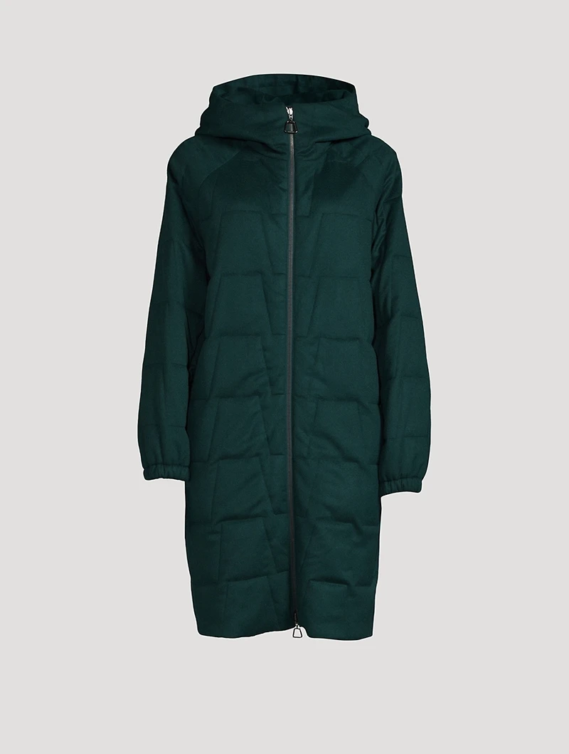 Cashmere Flannel Parka With Hood
