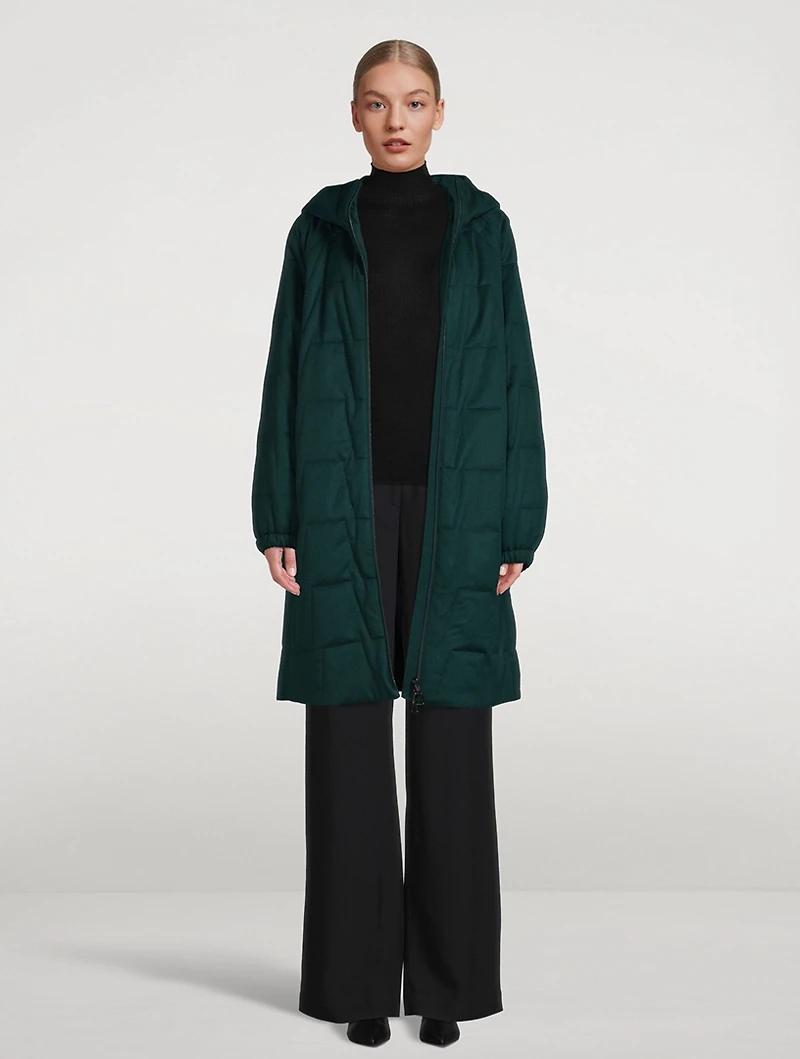 Cashmere Flannel Parka With Hood