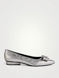 Viva Metallic Suede Ballet Flats