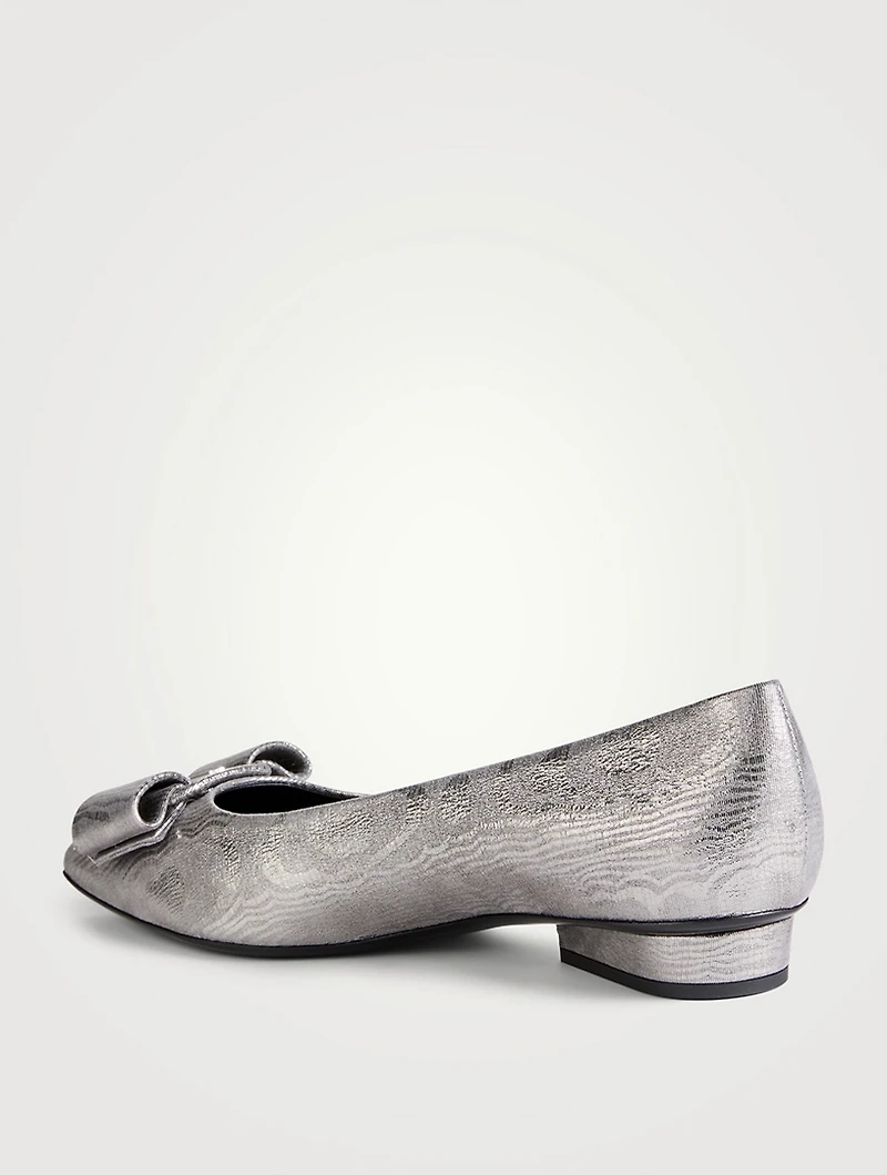 Viva Metallic Suede Ballet Flats
