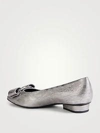 Viva Metallic Suede Ballet Flats