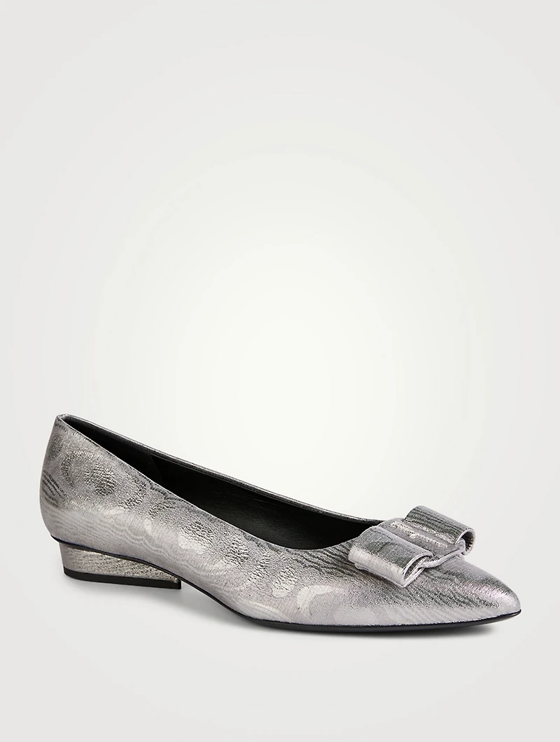 Viva Metallic Suede Ballet Flats