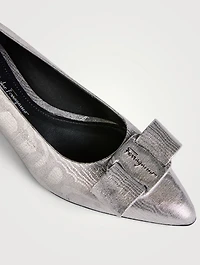 Viva Metallic Suede Ballet Flats