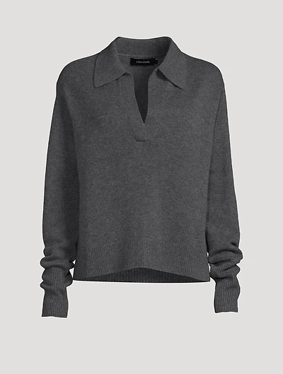 Serena Cashmere Polo Sweater