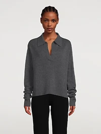 Serena Cashmere Polo Sweater