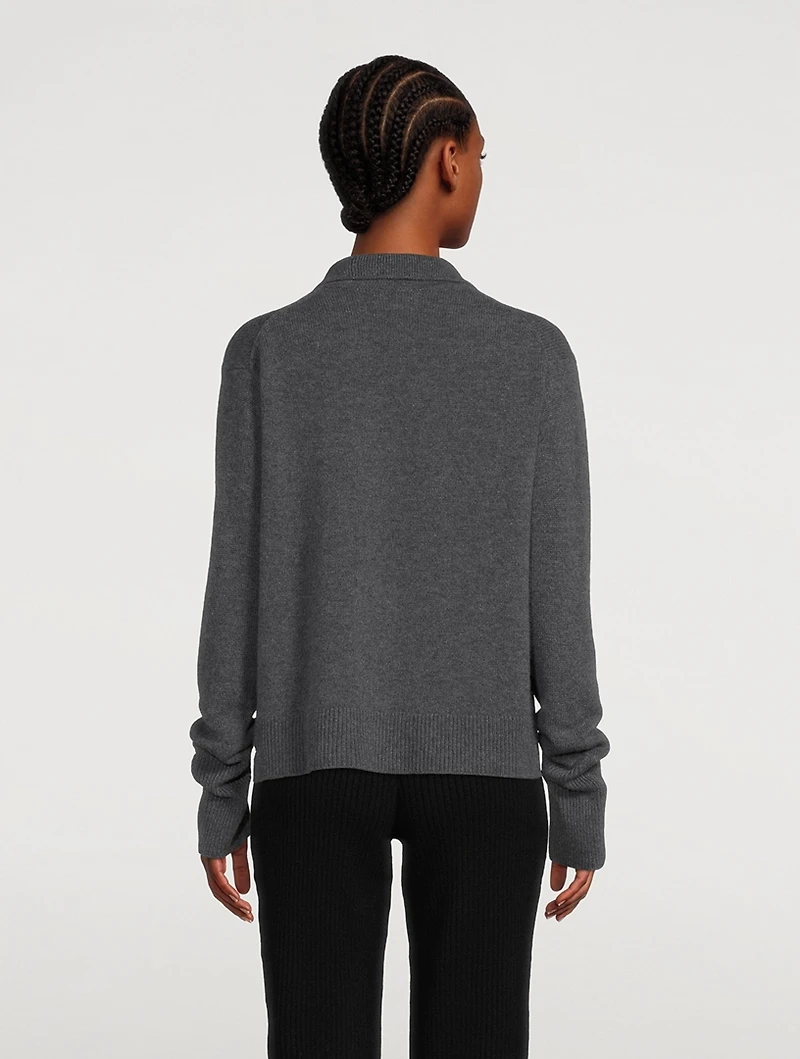 Serena Cashmere Polo Sweater