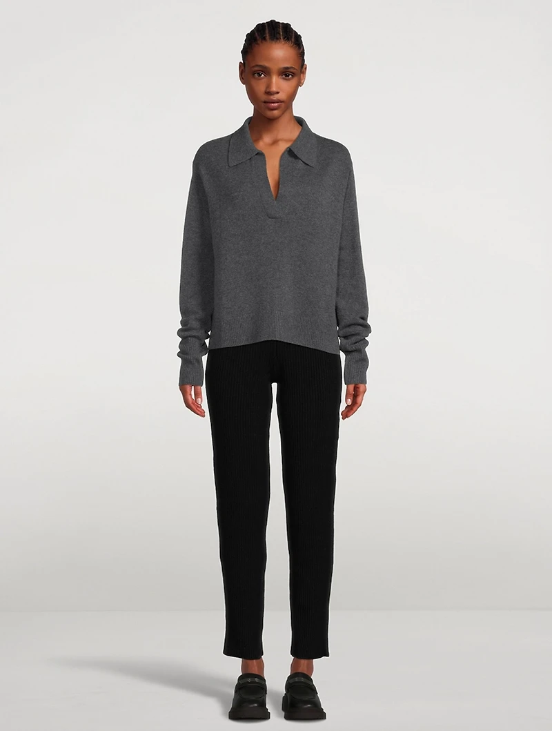 Serena Cashmere Polo Sweater
