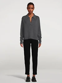 Serena Cashmere Polo Sweater