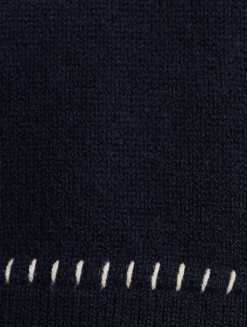 Adele Whipstitch Cashmere Midi Skirt