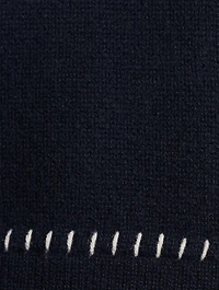 Adele Whipstitch Cashmere Midi Skirt