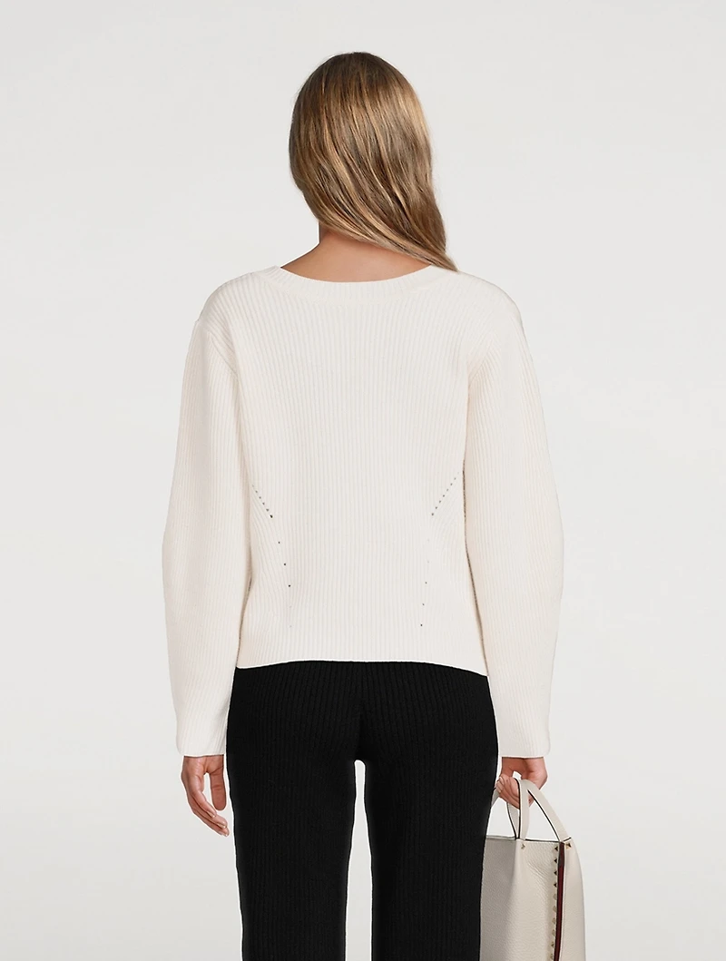 Rosa Wrap-Front Cashmere Sweater