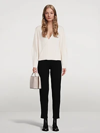 Rosa Wrap-Front Cashmere Sweater