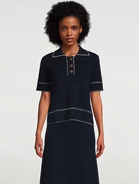 Bobby Whipstitch Cashmere Polo Sweater
