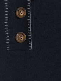Bobby Whipstitch Cashmere Polo Sweater