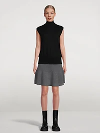 Cynthia Sleeveless Cashmere Turtleneck