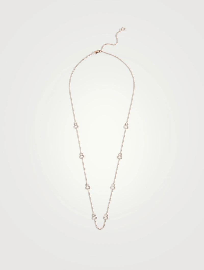Wulu 18K Rose Gold Sautoir Necklace With Diamonds