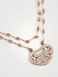 Yu Yi 18K Rose Gold Double Chain Bracelet With Diamonds
