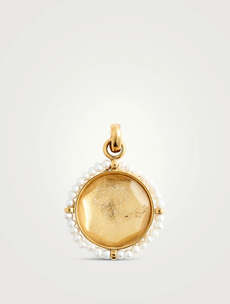Talisman Iconiques 24K Gold Plated Pearl And Crystal Charm