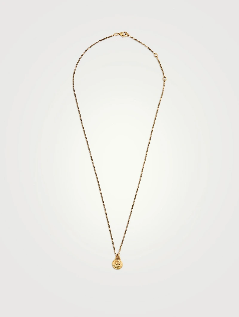 Talisman 24K Gold Plated Faceted Chain Charm Necklace