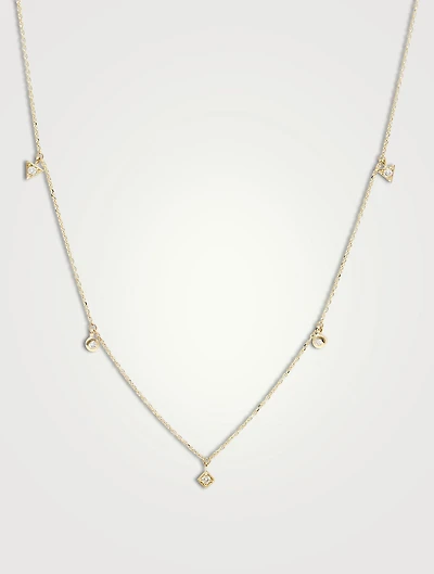 Cléo Gold Necklace With Diamonds