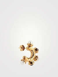 The Nocturnal Desire Earrings With Pearl And Garnet